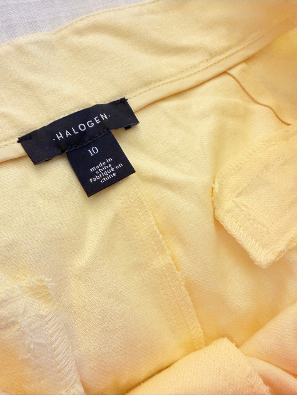 Halogen Pleated High Waist Linen Blend Wide Leg Dress Pants Yellow 10 NWOT - Picture 6 of 7